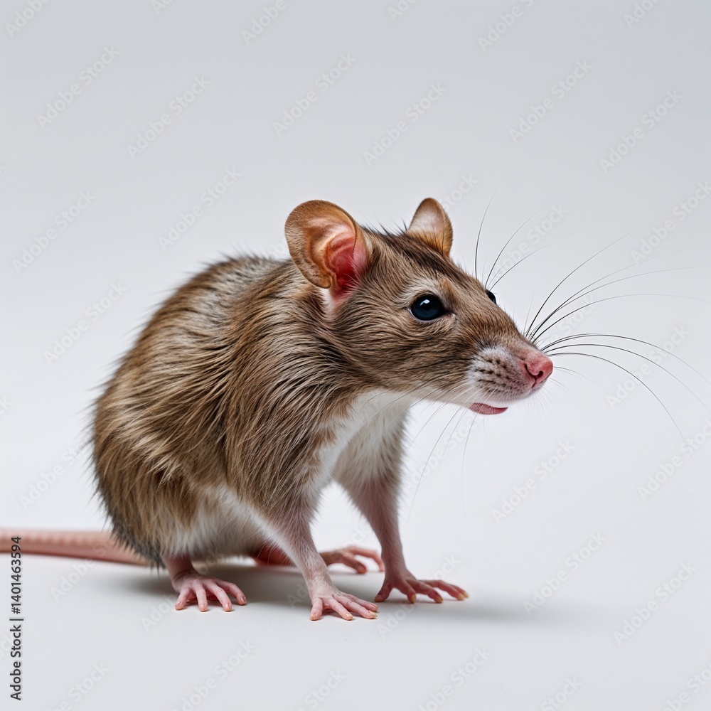 rat on white background rat on white background