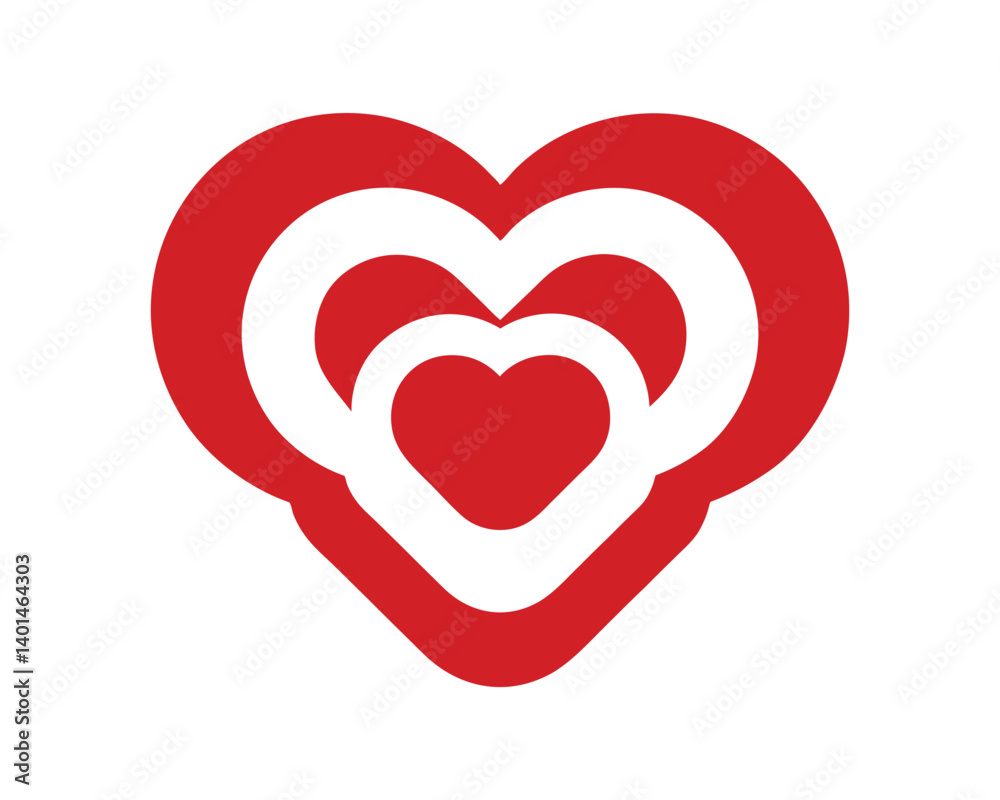 hearts in the shape of a heart red vector icon hearts in the shape of a heart red vector icon