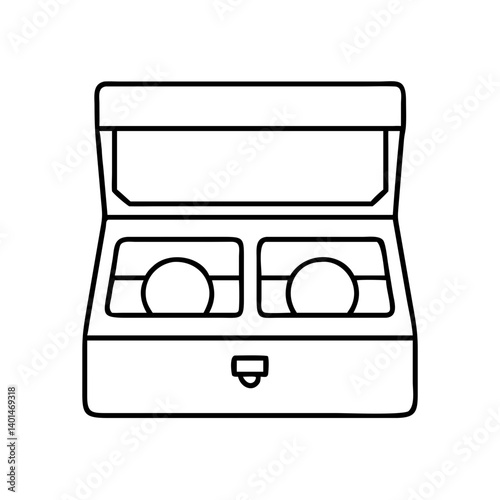 jewelry box icon, jewelry box line art - simple line art of jewelry box, perfect for jewelry box logos and icons