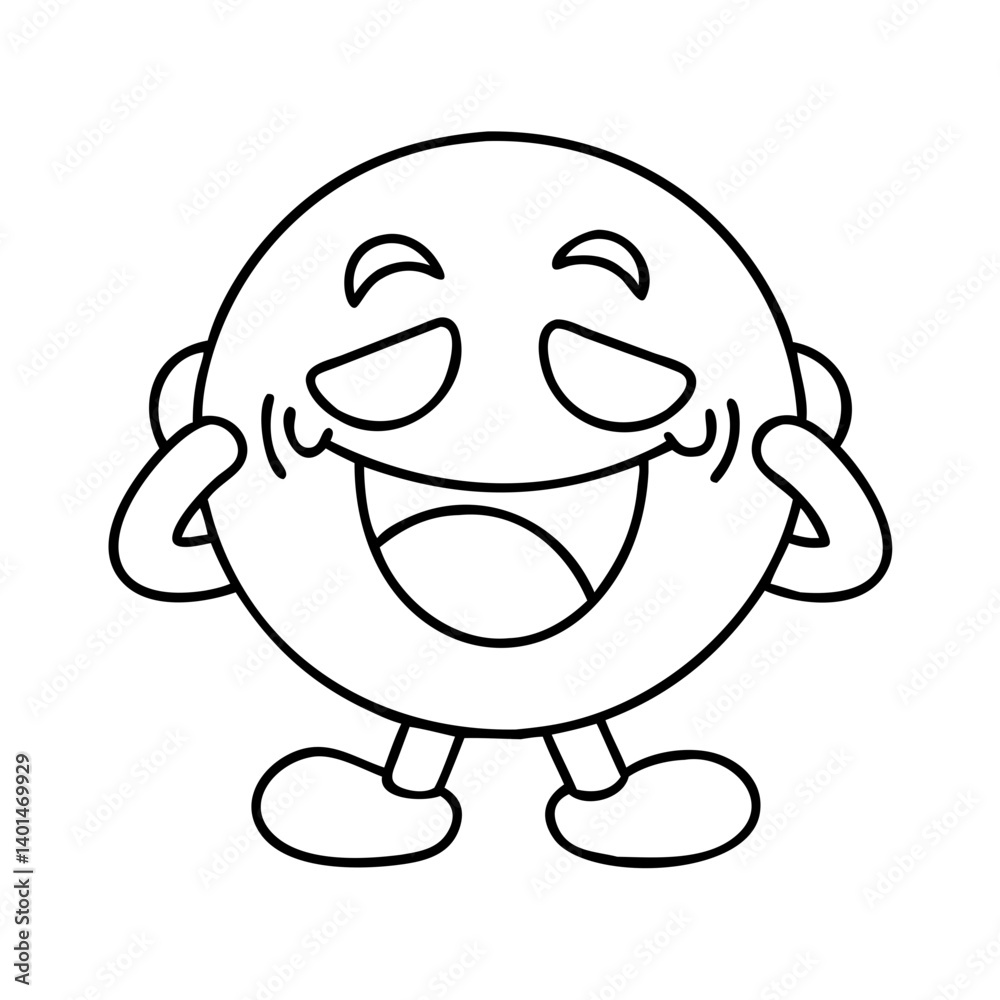 laughing cartoon icon, laughing cartoon line art - simple line art of laughing cartoon, perfect for laughing cartoon logos and icons laughing cartoon icon, laughing cartoon line art - simple line art of laughing cartoon, perfect for laughing cartoon logos and icons