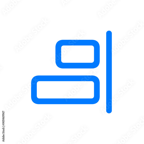 Horizontal Align Right Outline
