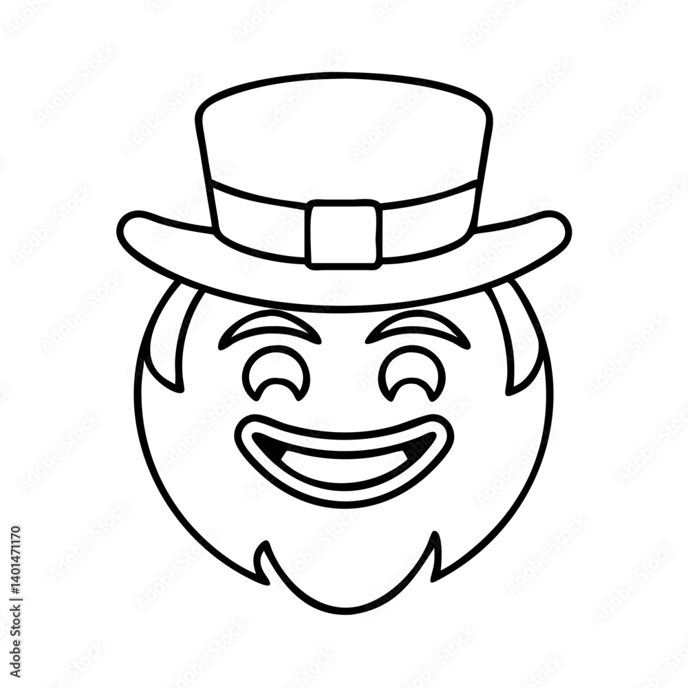 leprechaun s smile icon, leprechaun s smile line art - simple line art of leprechaun s smile, perfect for leprechaun s smile logos and icons leprechaun s smile icon, leprechaun s smile line art - simple line art of leprechaun s smile, perfect for leprechaun s smile logos and icons