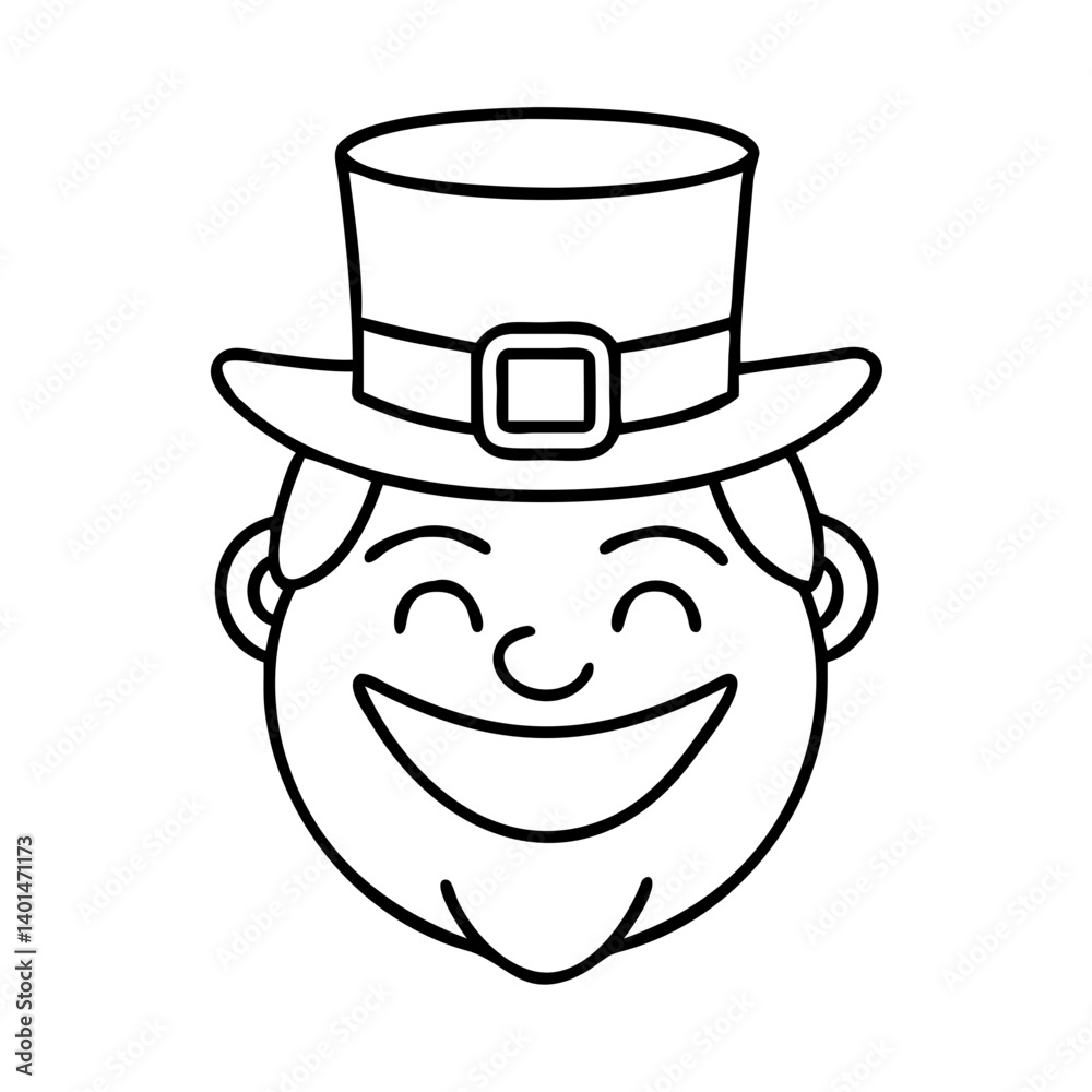 leprechaun s smile icon, leprechaun s smile line art - simple line art of leprechaun s smile, perfect for leprechaun s smile logos and icons leprechaun s smile icon, leprechaun s smile line art - simple line art of leprechaun s smile, perfect for leprechaun s smile logos and icons
