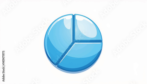 Allergy pill illustration in bright blue with geometric design, health concept