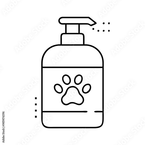 pet shampoo bottle icon, pet shampoo bottle line art - simple line art of pet shampoo bottle, perfect for pet shampoo bottle logos and icons
