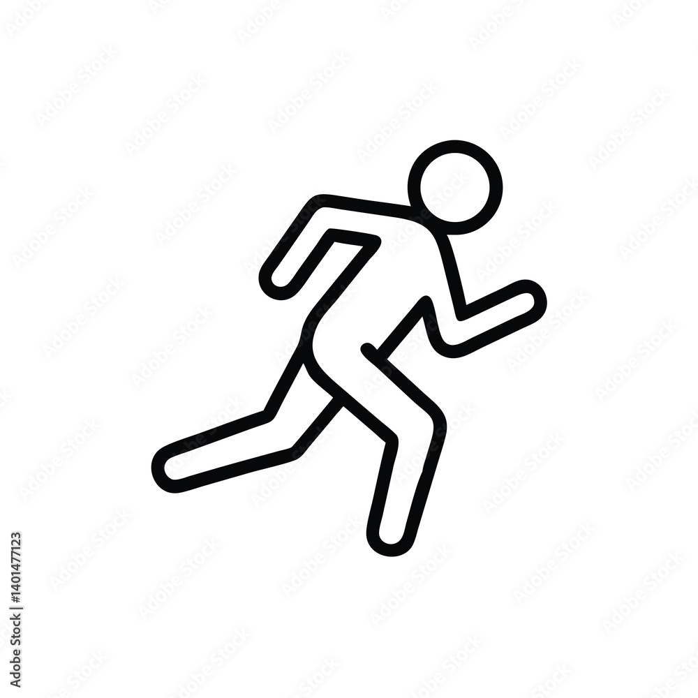Running Man Line Icon Vector Illustration For Sport And Fitness Applications Running Man Line Icon Vector Illustration For Sport And Fitness Applications