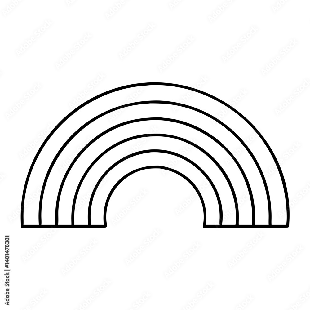 rainbow icon, rainbow line art - simple line art of rainbow, perfect for rainbow logos and icons rainbow icon, rainbow line art - simple line art of rainbow, perfect for rainbow logos and icons