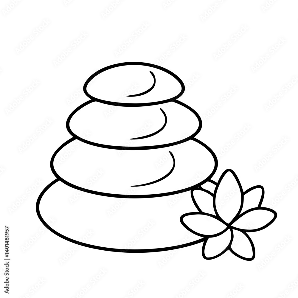 spa stones icon, spa stones line art - simple line art of spa stones, perfect for spa stones logos and icons spa stones icon, spa stones line art - simple line art of spa stones, perfect for spa stones logos and icons