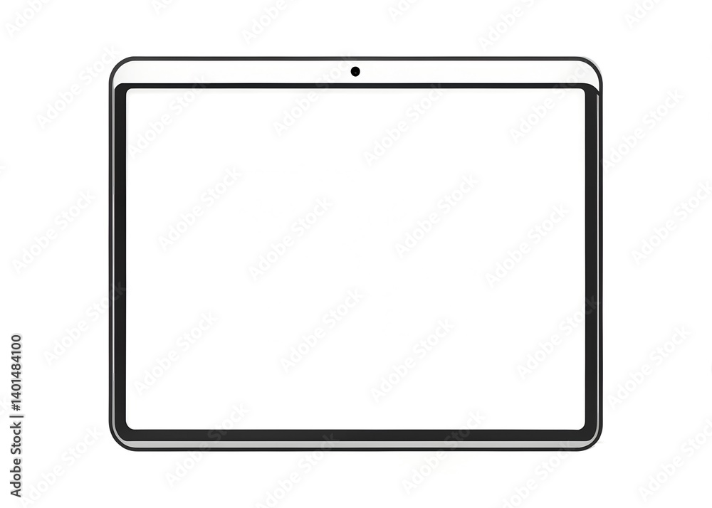 Minimalist Tablet Design: A sleek and modern tablet device, showcasing a clean design. The image presents a blank screen, ready for digital content. Minimalist Tablet Design: A sleek and modern tablet device, showcasing a clean design. The image presents a blank screen, ready for digital content.