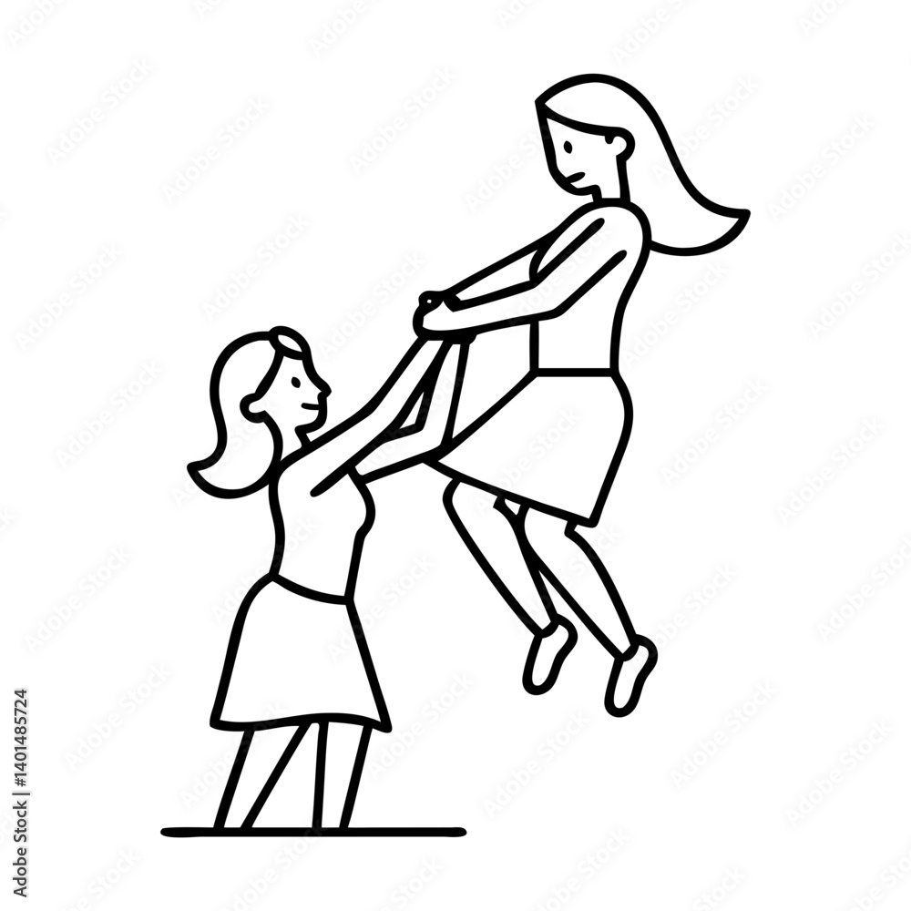 woman lifting another woman up icon, woman lifting another woman up line art - simple line art of woman lifting another woman up, perfect for woman lifting another woman up logos and icons woman lifting another woman up icon, woman lifting another woman up line art - simple line art of woman lifting another woman up, perfect for woman lifting another woman up logos and icons
