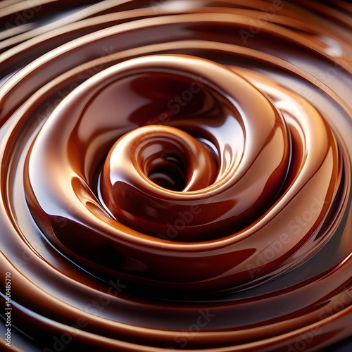 Rich Chocolate Swirl Background with Smooth Texture