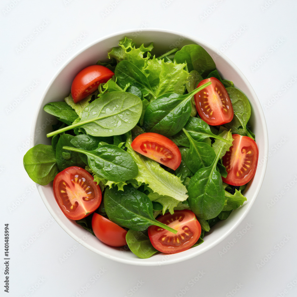 Fresh Spinach and Tomato Salad in a Bowl Healthy Eating Recipe Fresh Spinach and Tomato Salad in a Bowl Healthy Eating Recipe