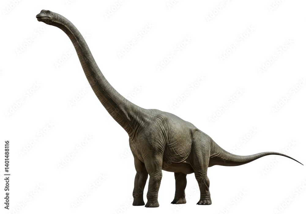 Obraz premium Isolated brachiosaurus dinosaur jurassic period animal image isolated on white background