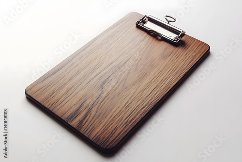 Sleek Clipboard with Metal Clip and Wooden Finish