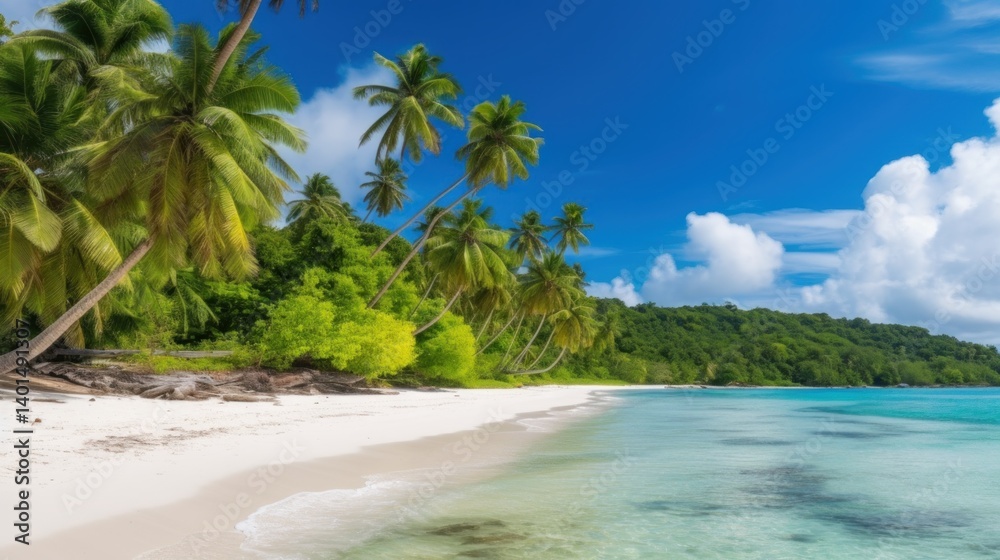 Tropical beach paradise vacation destination landscape Tropical beach paradise vacation destination landscape