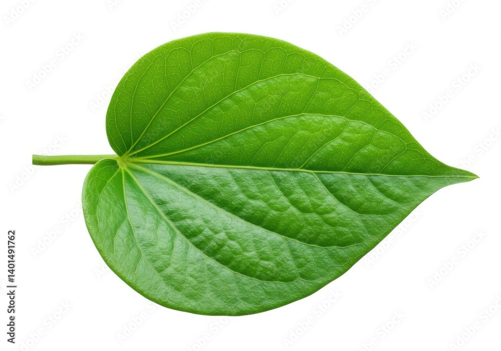 Obraz premium Isolated fresh betel leaf image for botanical illustration isolated on white background