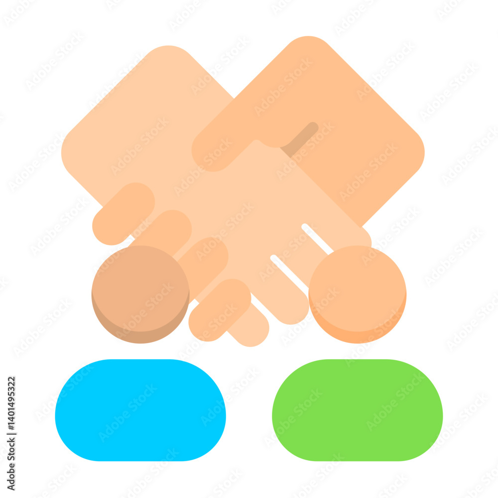 Teamwork Handshake Flat Flat Icon Teamwork Handshake Flat Flat Icon