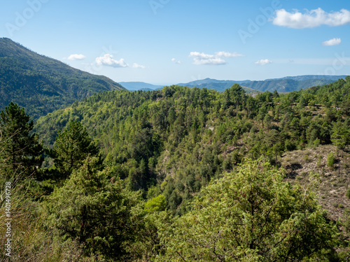hills in the Southern Alps in France