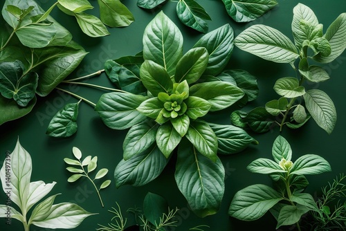 Macro Plant Details Showcasing Beautiful Green Backgrounds, Fresh Leaves, and Eco-Friendly Textures
