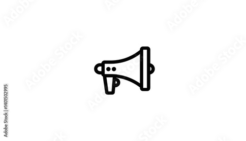 Megaphone icon displaying communication and announcement concept  