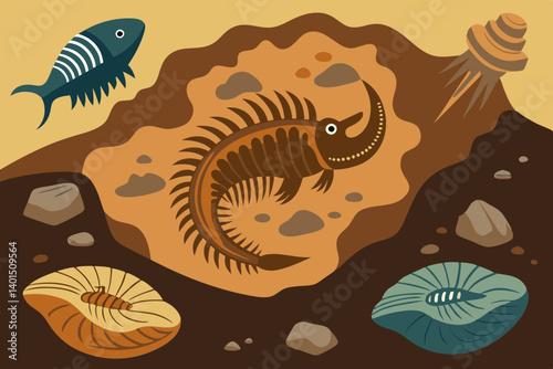 Fossilized Sea Creatures in Rock Art