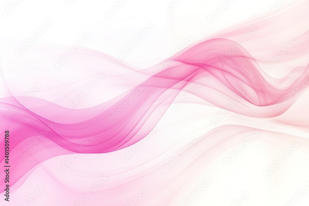 A soft, white and pink abstract wave background, ideal for business flyers, invitations, or elegant wallpapers.