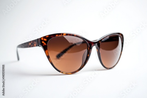 A stylish pair of sunglasses on a clean white background, perfect for fashion or product photography.