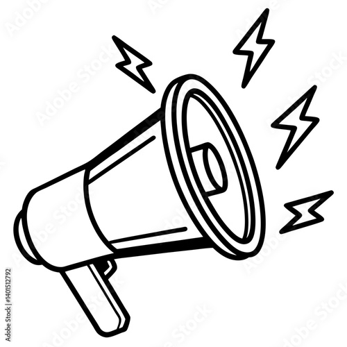 vector illustration of megaphone