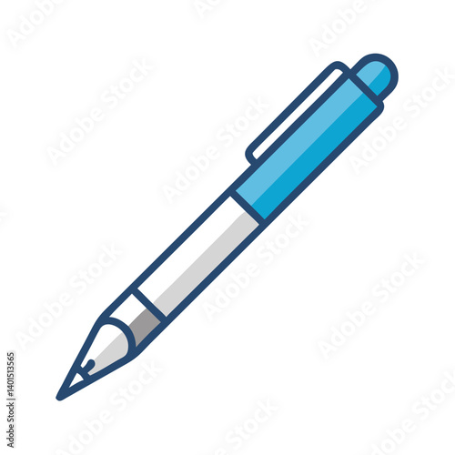 Ballpoint Pen Writing Tool Icon Representing Writing, Note-taking, and Office Supplies