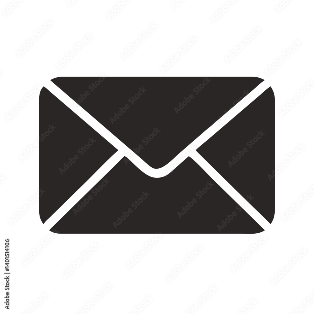 Closed Envelope Mail Icon Representing Secure Communication and Postal Services Closed Envelope Mail Icon Representing Secure Communication and Postal Services
