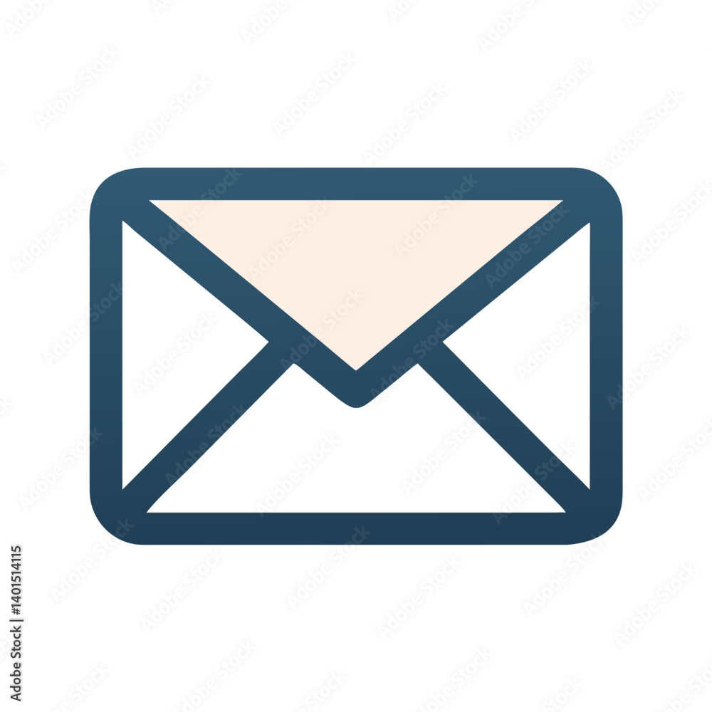 Closed Envelope Mail Icon Representing Secure Communication and Postal Services Closed Envelope Mail Icon Representing Secure Communication and Postal Services