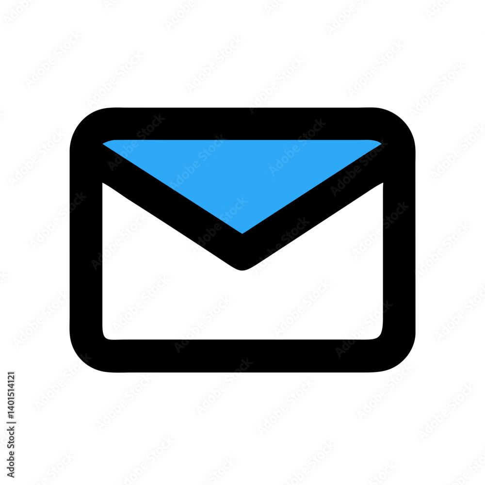 Closed Envelope Mail Icon Representing Secure Communication and Postal Services Closed Envelope Mail Icon Representing Secure Communication and Postal Services