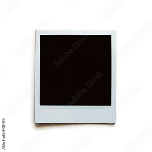Blank instant photo frame on a white background