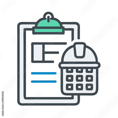 Construction Estimate Clipboard Icon Representing Project Planning and Cost Evaluation
