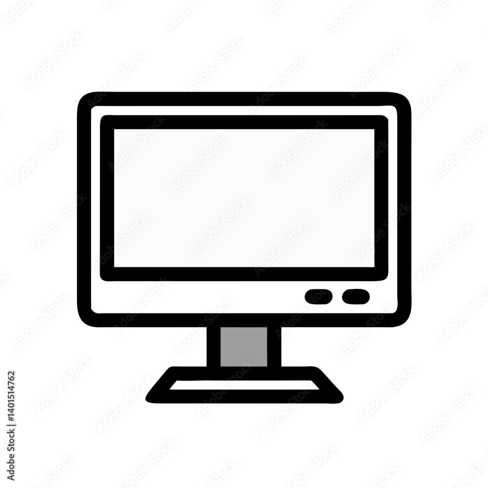 Desktop Monitor Icon Representing Computer Display and Digital Workspace Desktop Monitor Icon Representing Computer Display and Digital Workspace