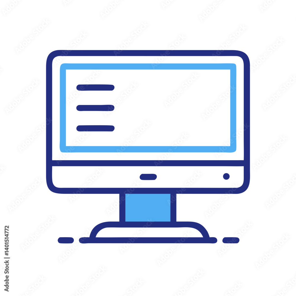 Desktop Monitor Icon Representing Computer Display and Digital Workspace Desktop Monitor Icon Representing Computer Display and Digital Workspace