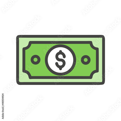 Free Download Dollar Bill Paper Currency Icon Representing Cash, Finance, and Economic Transactions - GFXLoad