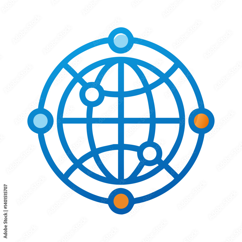 Global Communication Network Icon Representing Worldwide Connectivity and Digital Interaction Global Communication Network Icon Representing Worldwide Connectivity and Digital Interaction