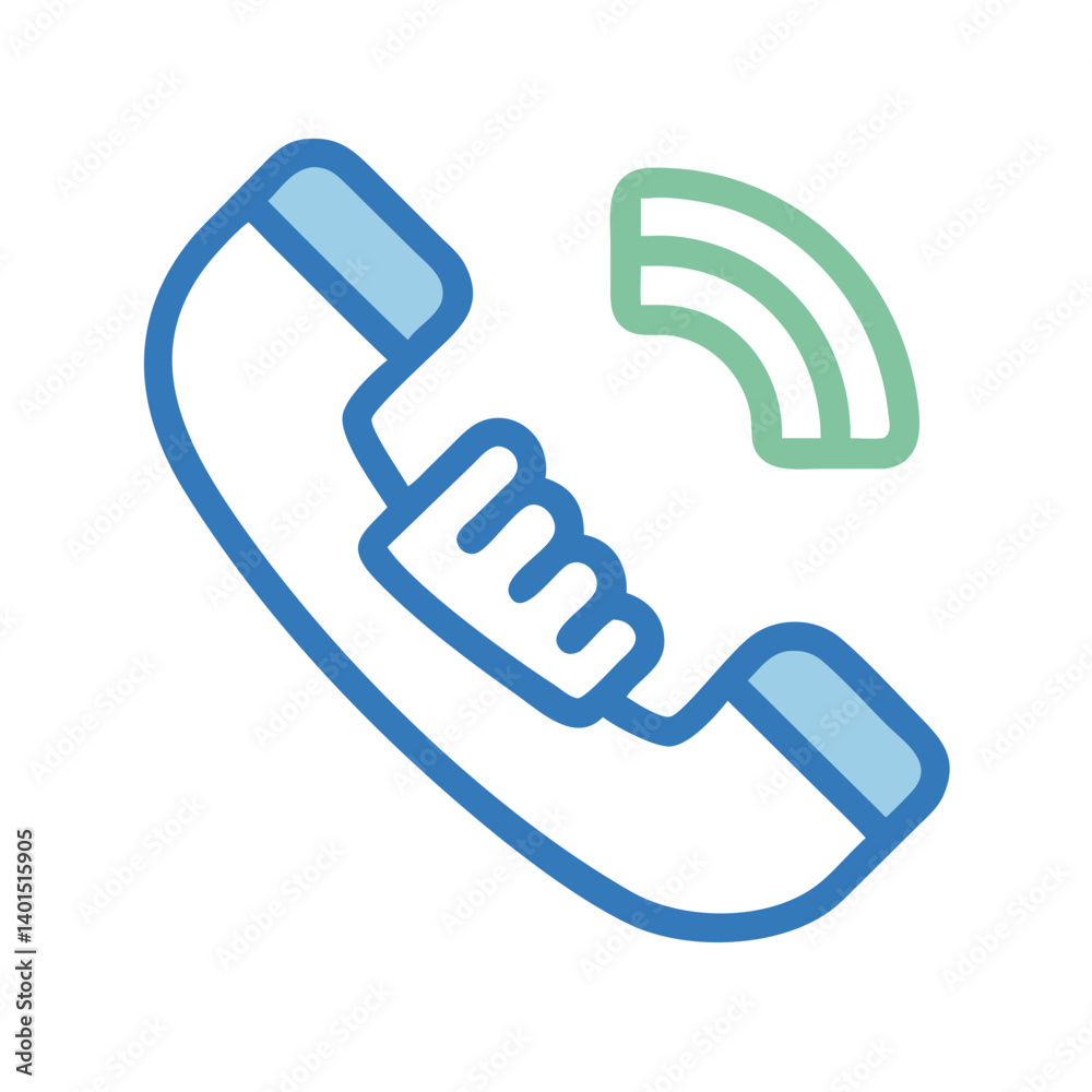 Hand Holding Telephone Receiver Icon Representing Communication and Customer Service Hand Holding Telephone Receiver Icon Representing Communication and Customer Service