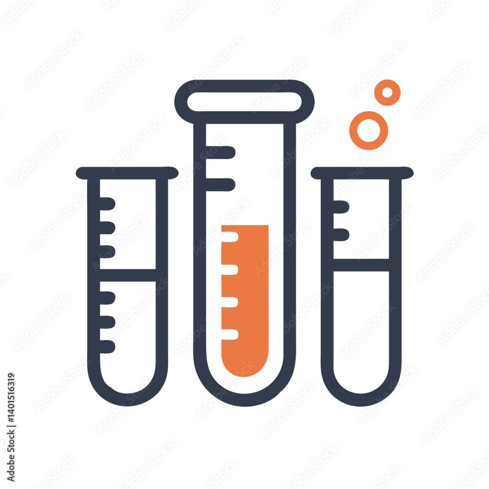 Laboratory Test Tube Icon Representing Scientific Experiments and Chemical Research Laboratory Test Tube Icon Representing Scientific Experiments and Chemical Research