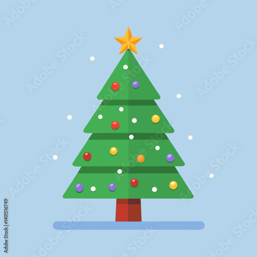 abstract christmas tree  Vector icon illustration silhouette Graphics design white background 