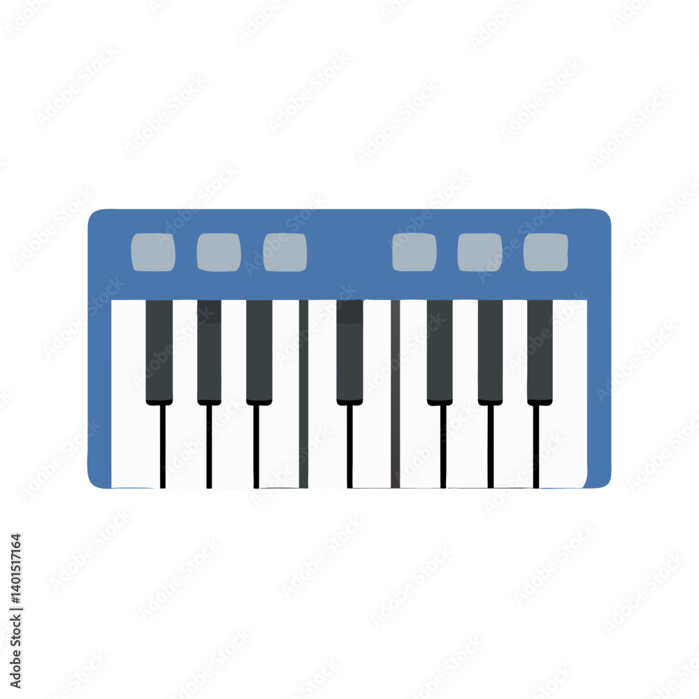 Piano Keyboard Icon Representing Musical Instrument and Melody Composition Piano Keyboard Icon Representing Musical Instrument and Melody Composition