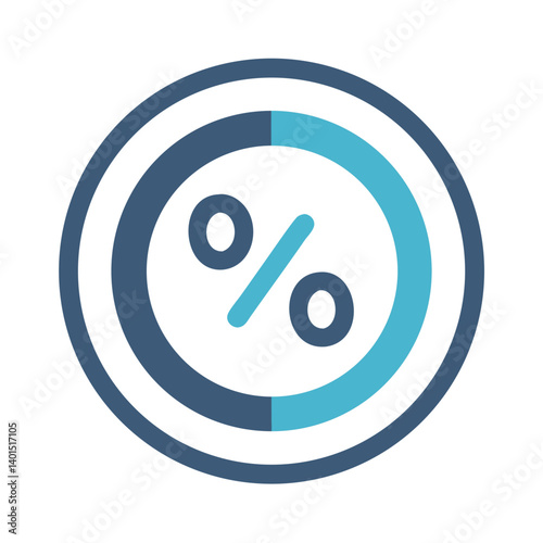 Percentage Symbol in Circle Icon Representing Discount, Rate, and Financial Metrics