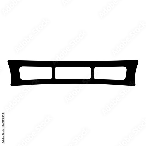 Free Download media unit black silhouette icon - of a home office media unit, furniture vector art - GFXLoad
