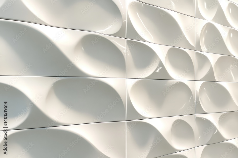 Another clean, seamless 3D wall tile design, highlighting ceramic textures that create a sophisticated background.