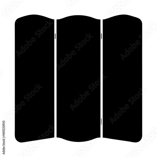 room divider black silhouette icon - of a home office room divider, furniture vector art