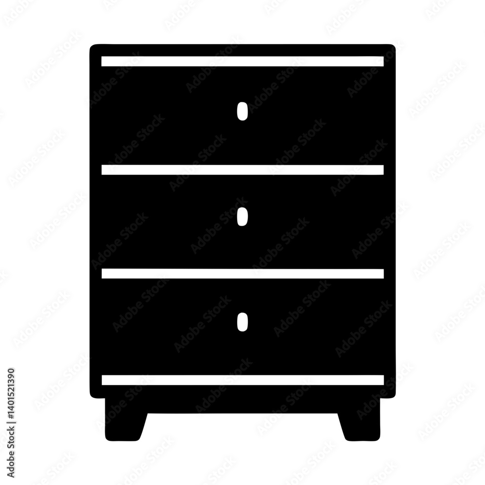 side cabinet black silhouette icon - of a home office side cabinet, furniture vector art side cabinet black silhouette icon - of a home office side cabinet, furniture vector art