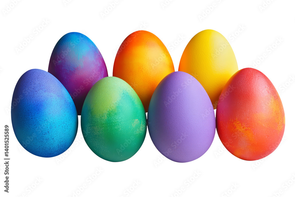 Colorful Easter eggs isolated on a white background Colorful Easter eggs isolated on a white background
