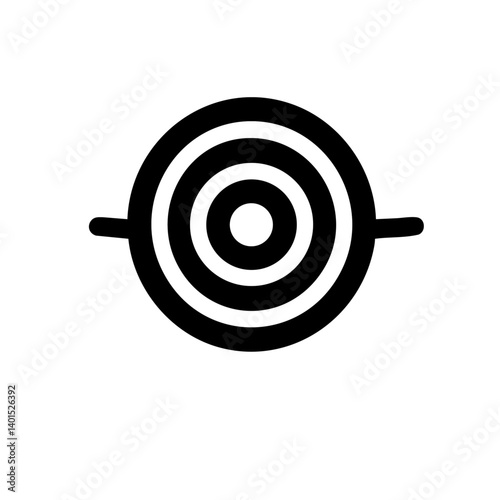 A concentric target vector icon with alternating rings