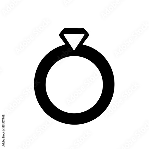 A diamond ring vector icon with gemstone